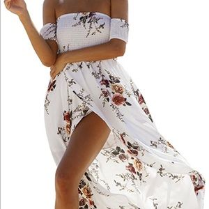 Floral off the shoulder dress